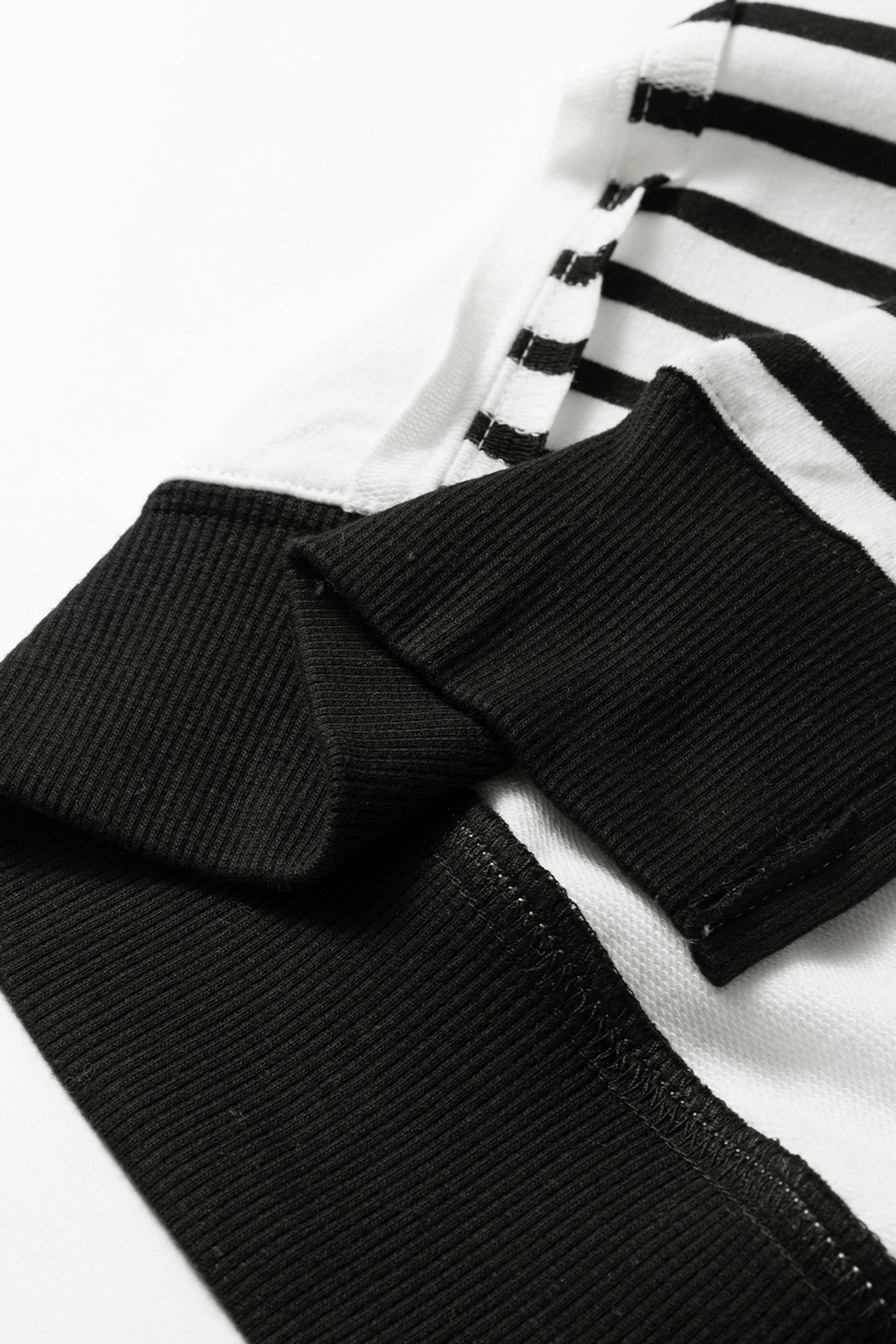 Stripe Patchwork Long Sleeve Knit Top