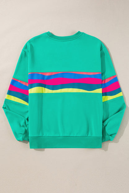 Stripe Colorblock Long Sleeve T-Shirt