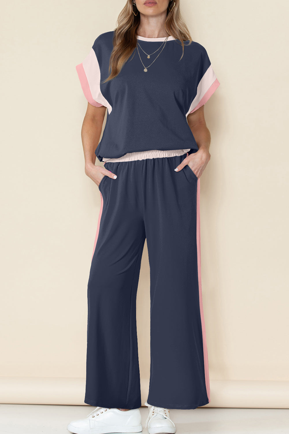 Bash Colorblock Colorblock Cap Sleeve Tee and Pants Set – Pretty Bash