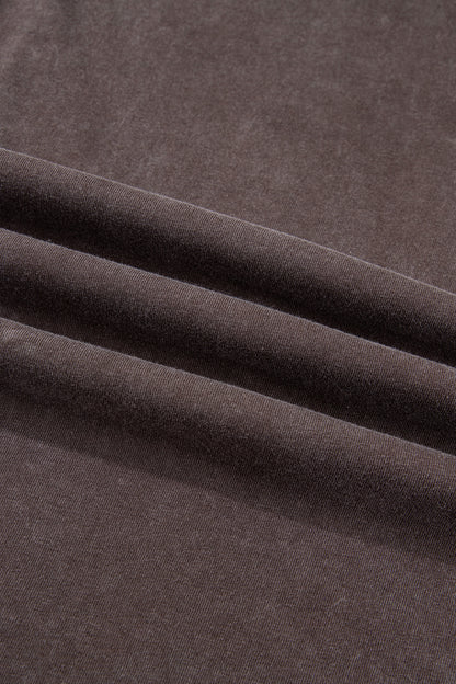 Mineral Wash Seam Detail Flared Drawstring Pants
