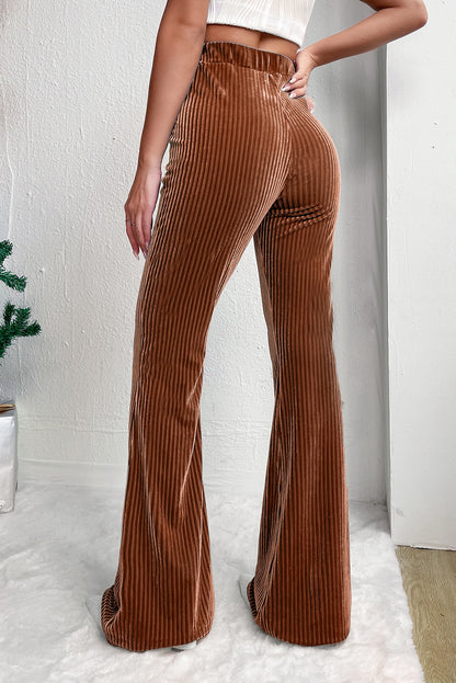 Corduroy High Waist Flare Pants