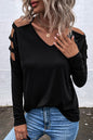 Cold Shoulder Long Sleeve Top