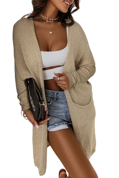 Dolman Sleeve Open Front Cardigan