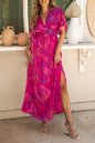 Floral Dolman Sleeve Maxi Dress