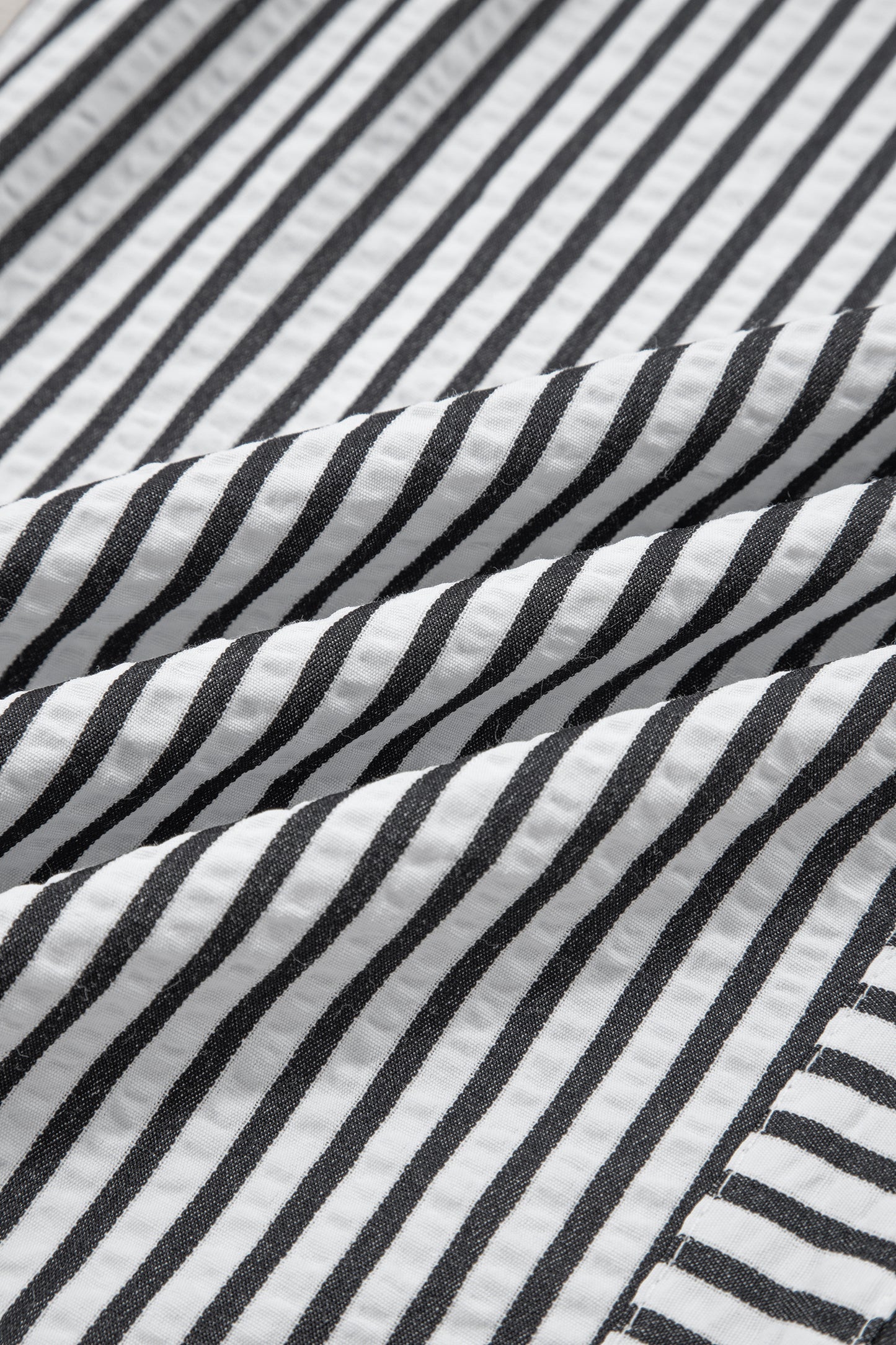 Plus Size Stripe Tie Waist Wide Leg Pants