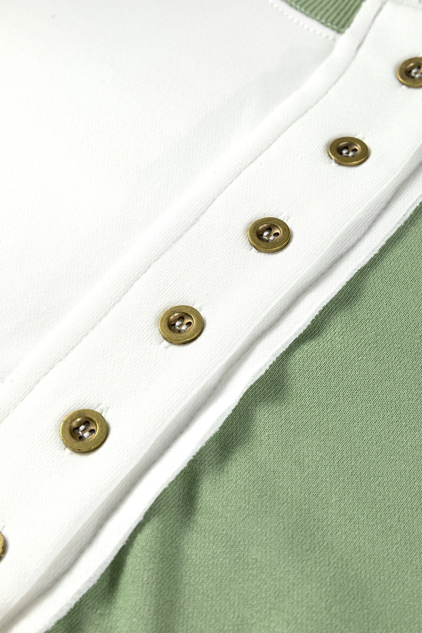 Colorblock Crewneck Henley Sweatshirt