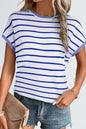 Stripe Bat Sleeve T-Shirt