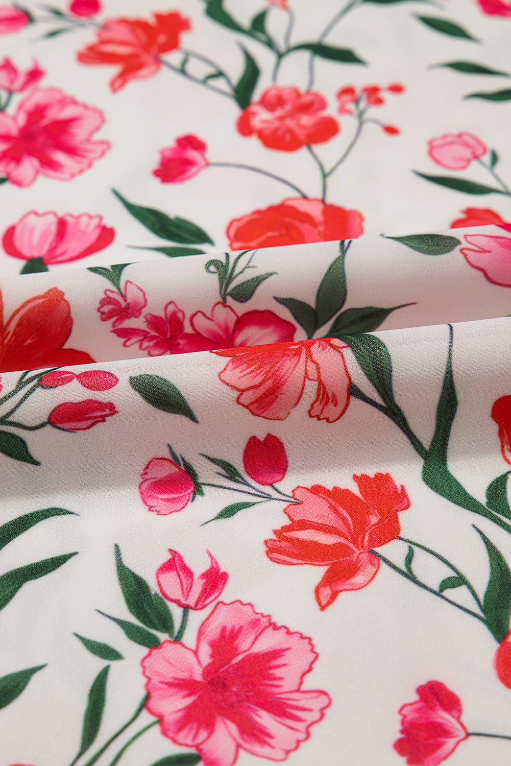 Plus Size Floral Puff Sleeve Square Neck Dress