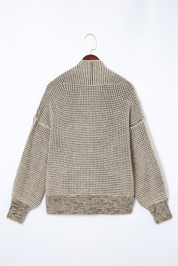 Grey Chunky Waffle Knit