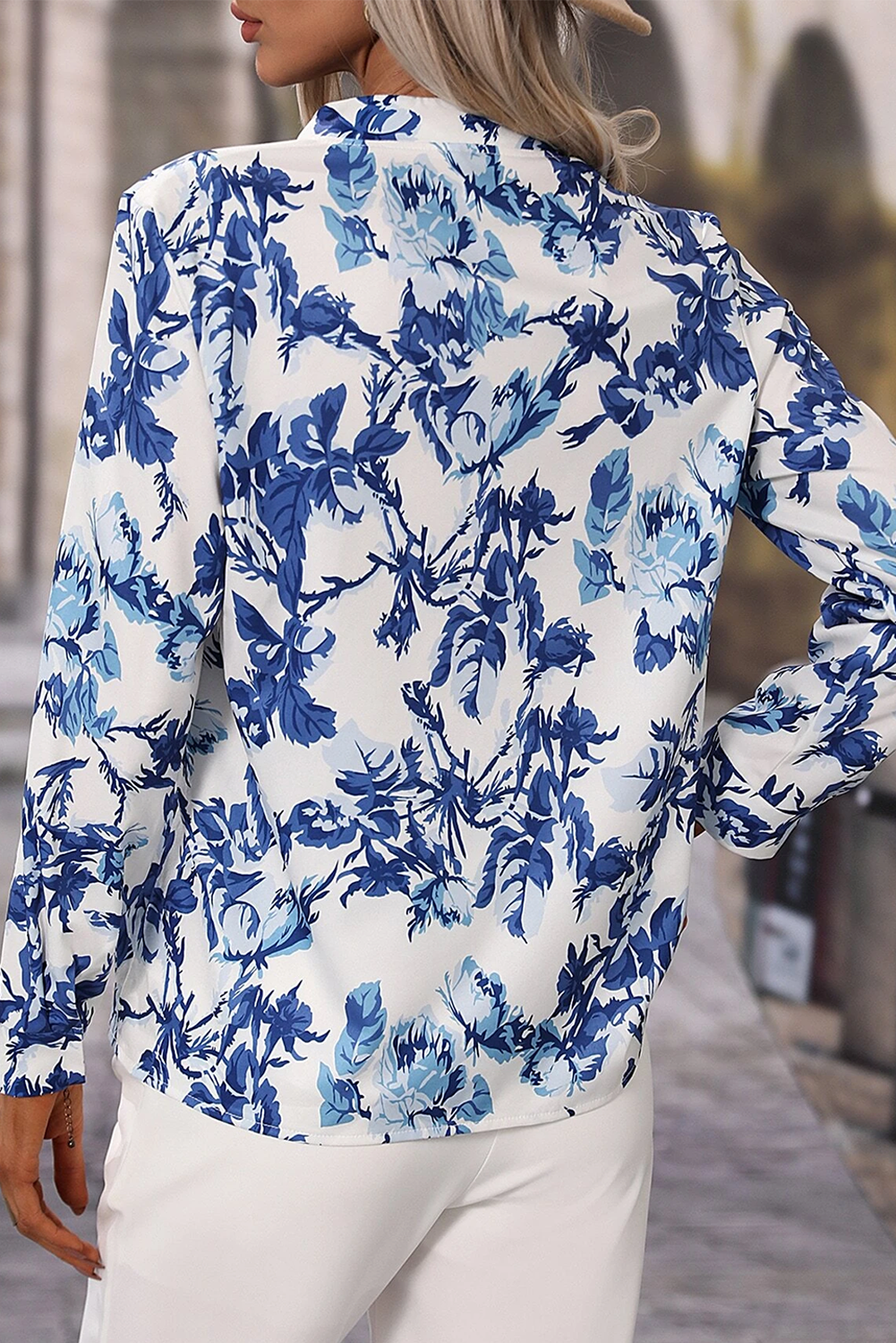 Floral Notched Neck Blouse