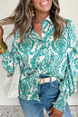 Paisley Long Sleeve Buttoned Shirt