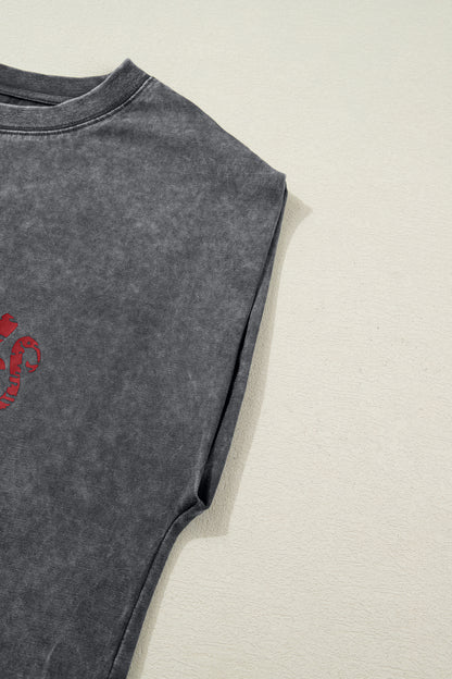 Western Cowboys & Beer Mineral Wash Tank Top