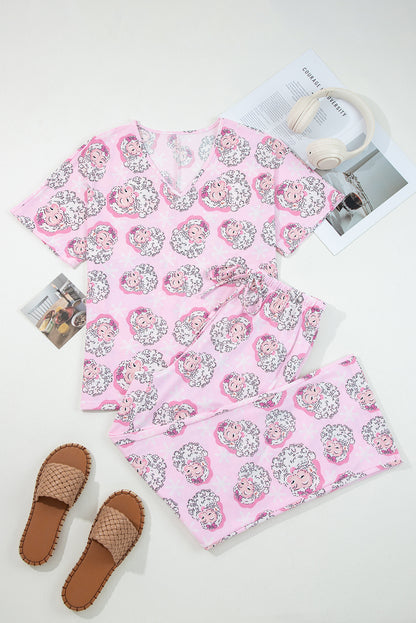 Christmas Santa Claus Tee & Pants Pajama Set