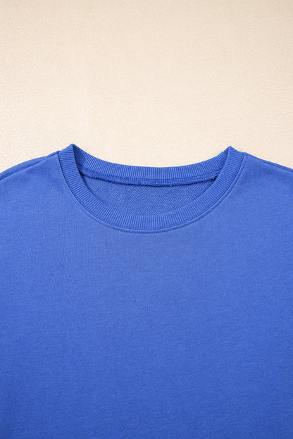 Varsity Stripe Long Sleeve Sweatshirt Dress