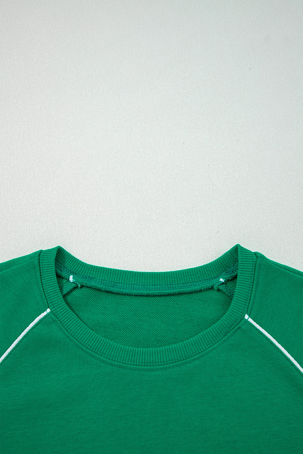 Patchwork Contrast Piping Pullover and Mini Skirt Set