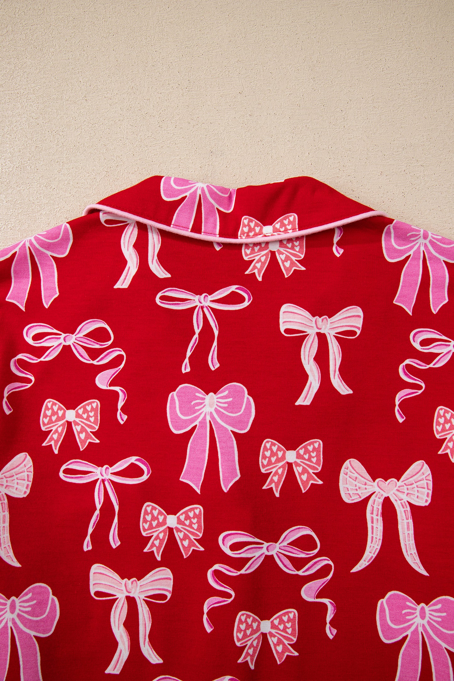 Bow Tie Shirt and Pants Pajama Set