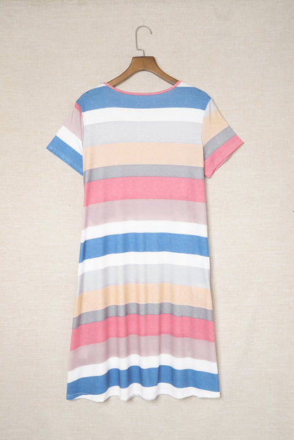 Stripe Midi T-Shirt Dress