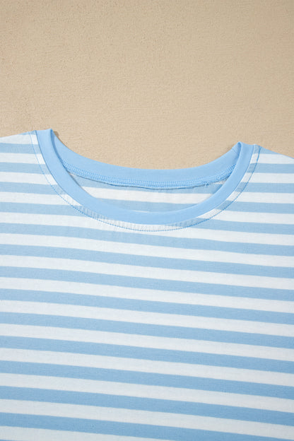 Stripe Tank Top & Contrast Ruffle Skort Set