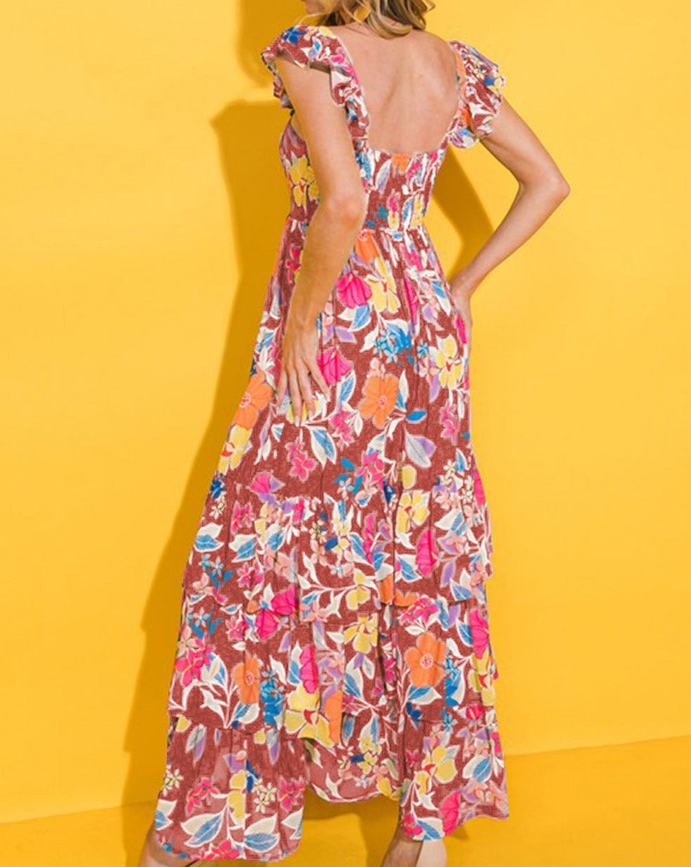 Floral Ruffle Tiered Maxi Dress