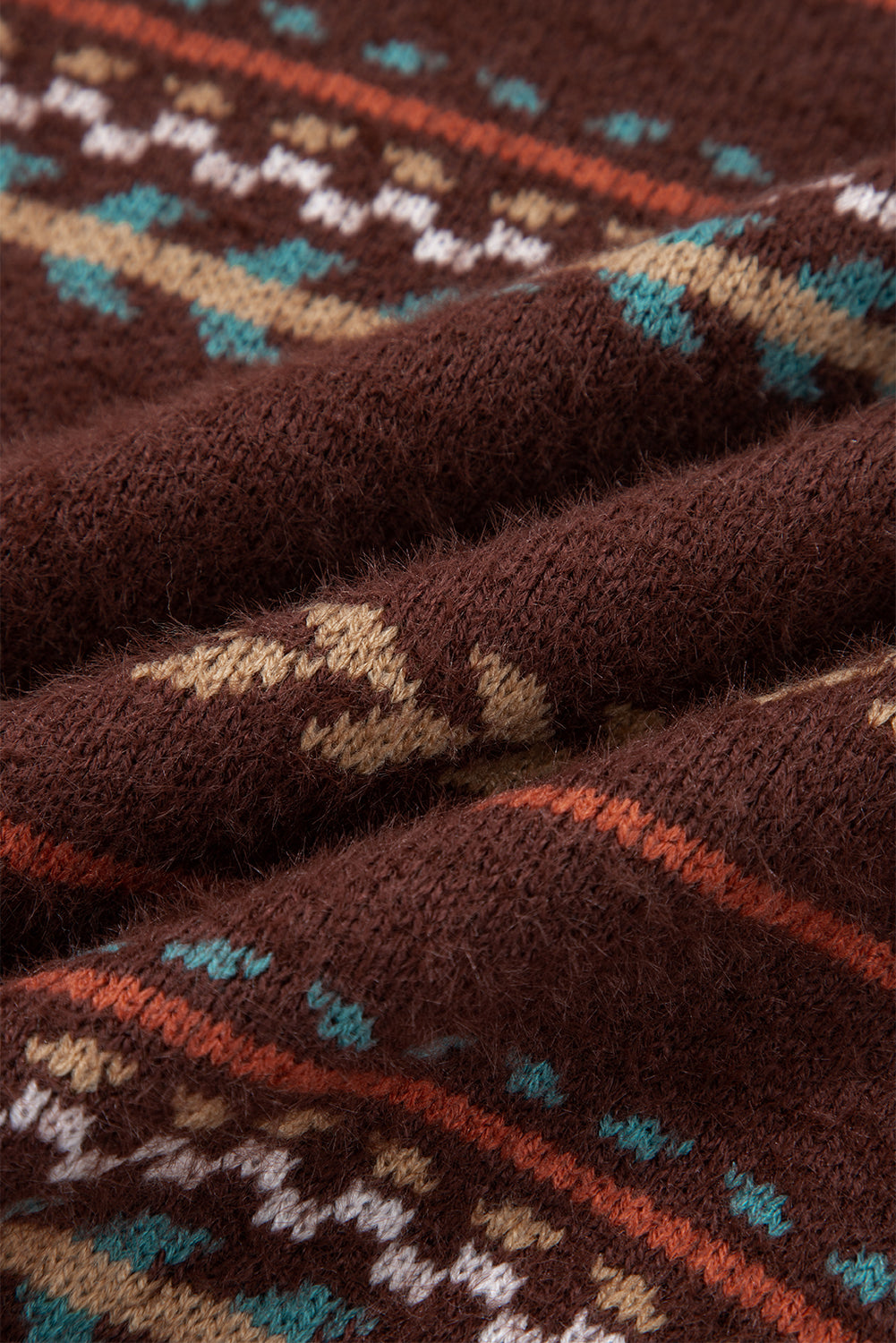 Boho Stripe Knitted Drop Shoulder Sweater