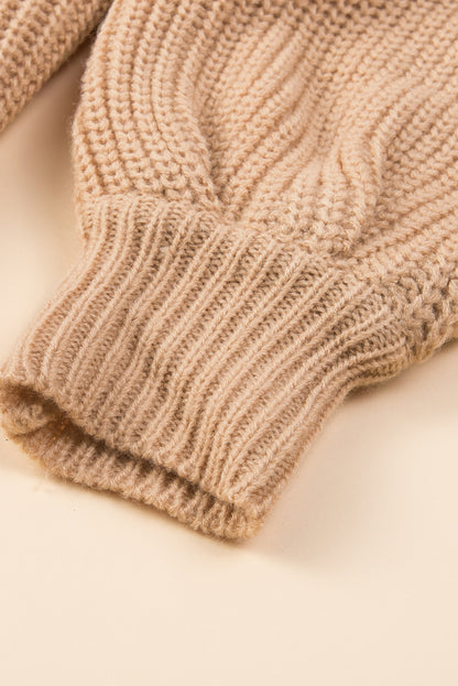 Colorblock Patchwork Round Neck Sweater