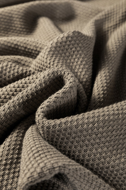 Solid Textured Knit Open-Front Sweater Cardigan