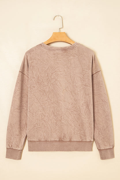 Saved by Grace Embroidered Mineral Wash Loose Sweatshirt