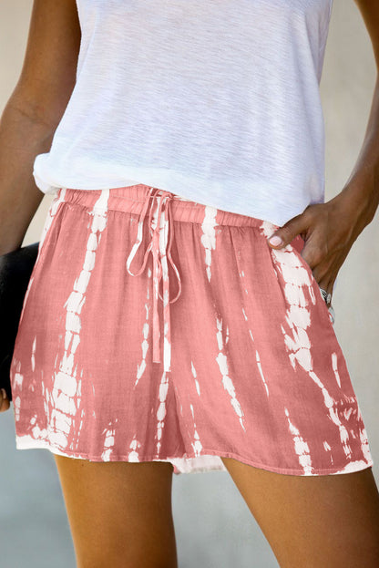 Tie-Dye Drawstring Shorts