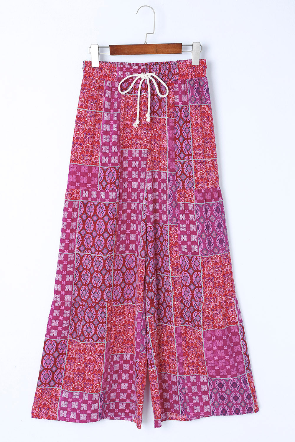 Boho Patchwork Wide Leg Pants