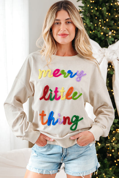 Merry Little Thing Textured Long Sleeve Sweatshirt