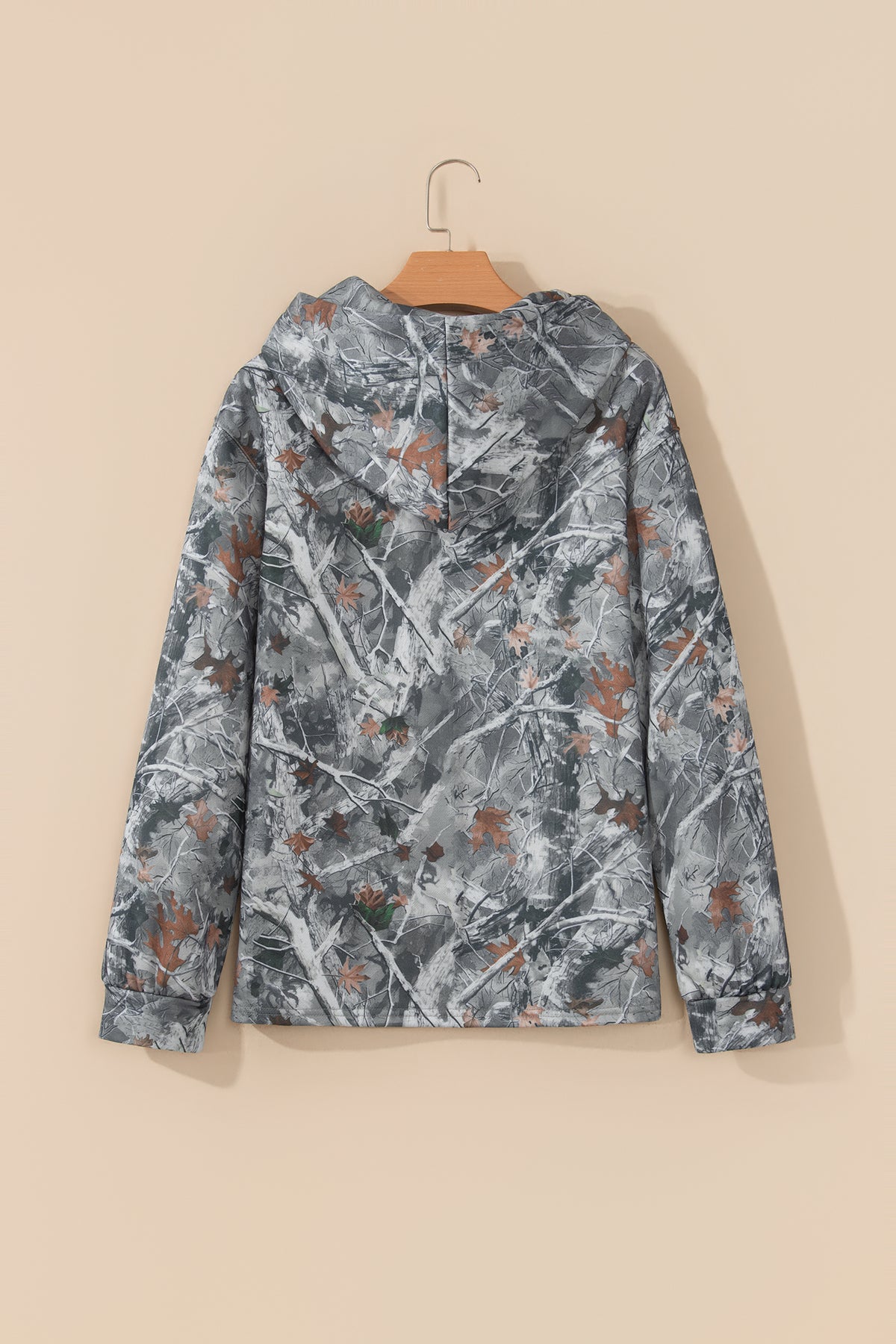 JESUS LOVES YOU Woodland Camo Letter Print Hoodie