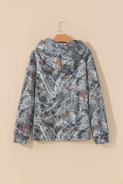 JESUS LOVES YOU Woodland Camo Letter Print Hoodie