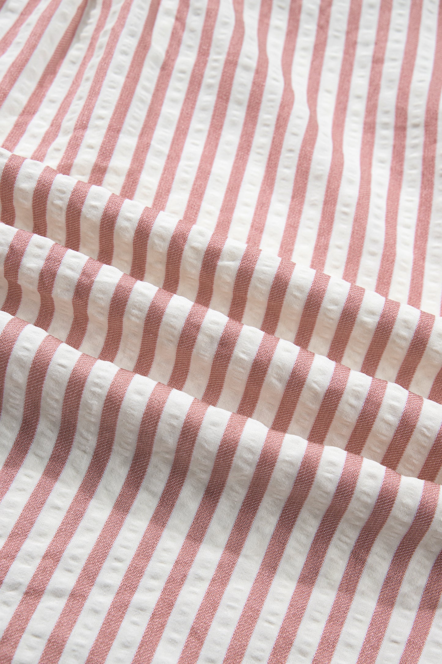 Stripe Leopard Trim V-Neck Buttoned Short Sleeve Shirt