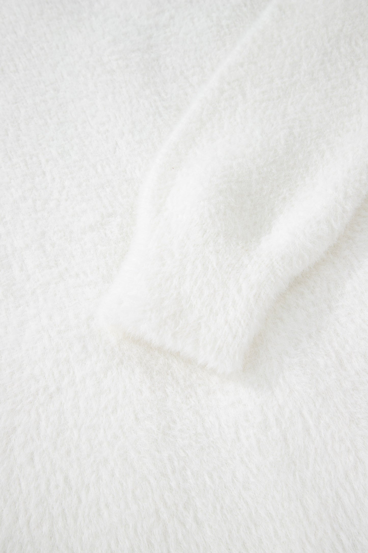 Solid Fuzzy Button-Front Cardigan
