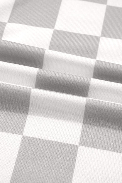 Plus Size Checker Button-Up Western Jacket