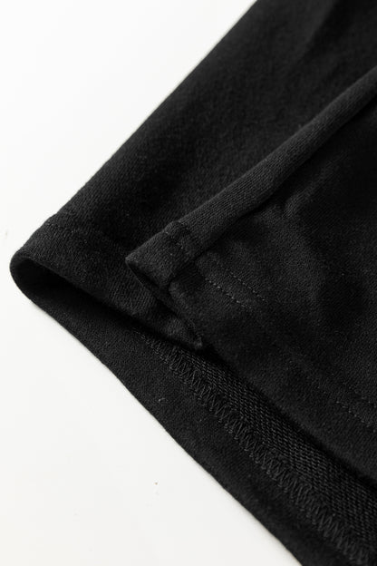 Solid Seam Drawstring Wide Leg Sweatpants