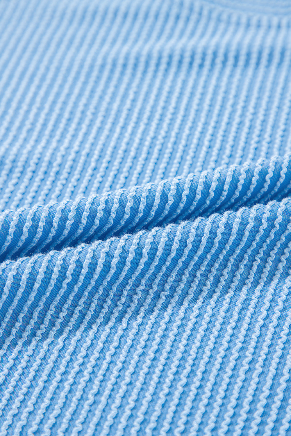 Solid Corded T-Shirt and Pants Set