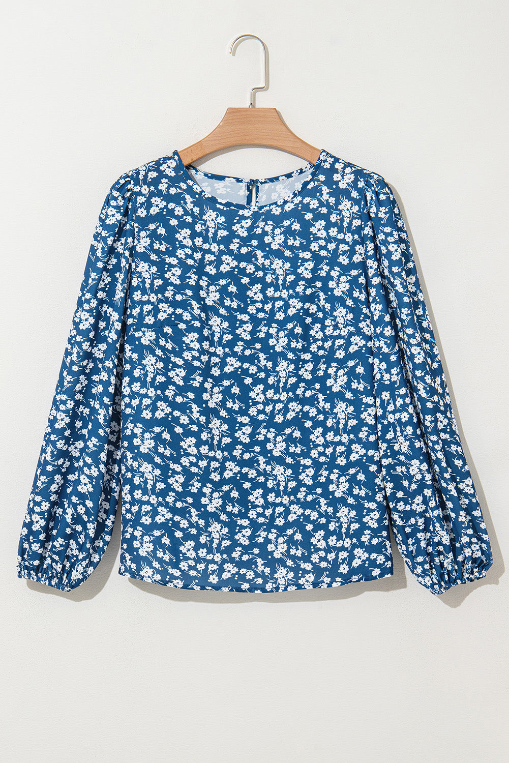 Floral Lantern Sleeve Blouse