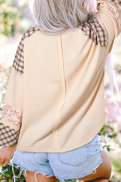 Floral Peace Heart Long Sleeve Top