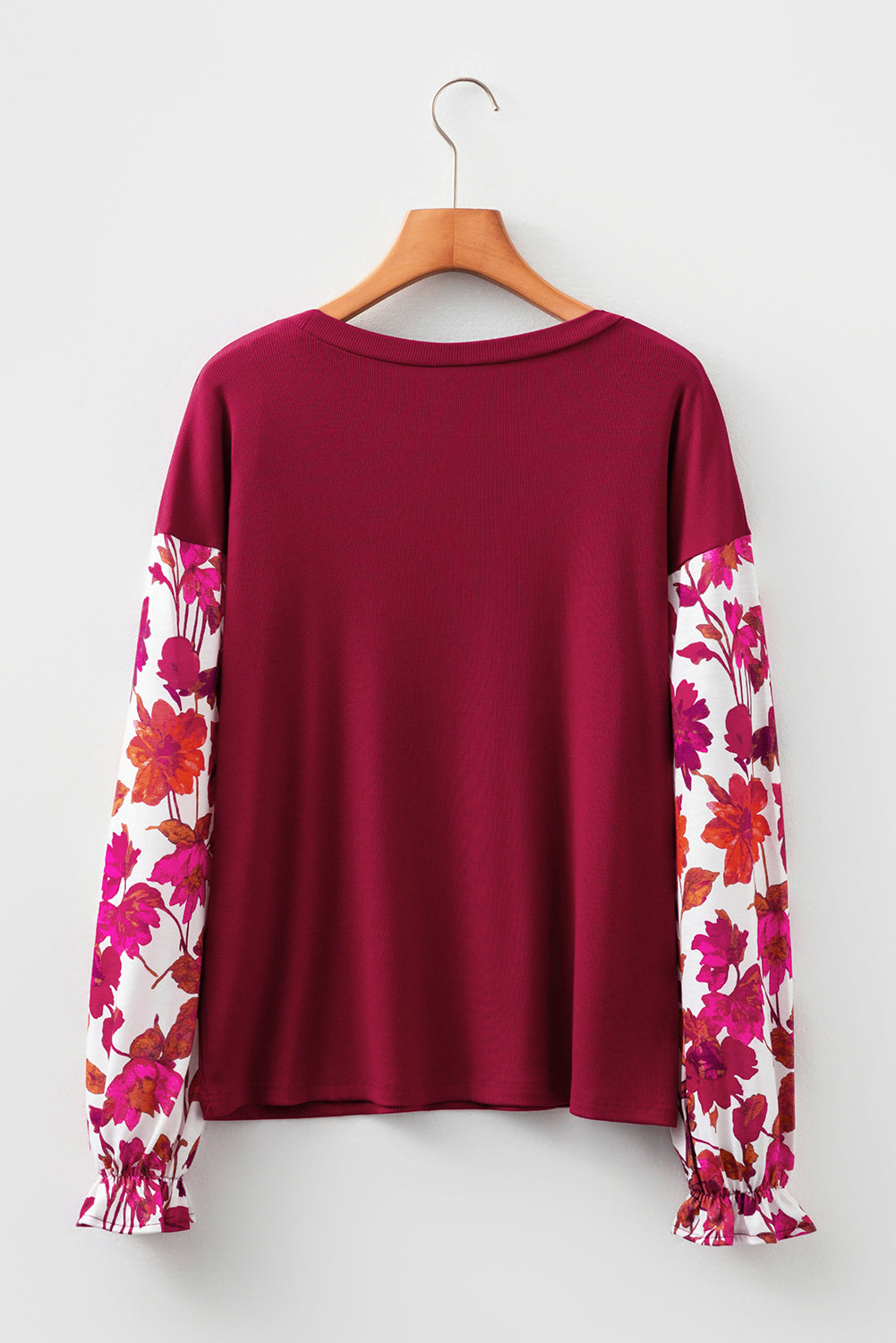 Floral Patchwork Long Sleeve Top