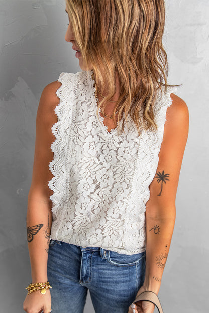 Lace V-Neck Tank Top