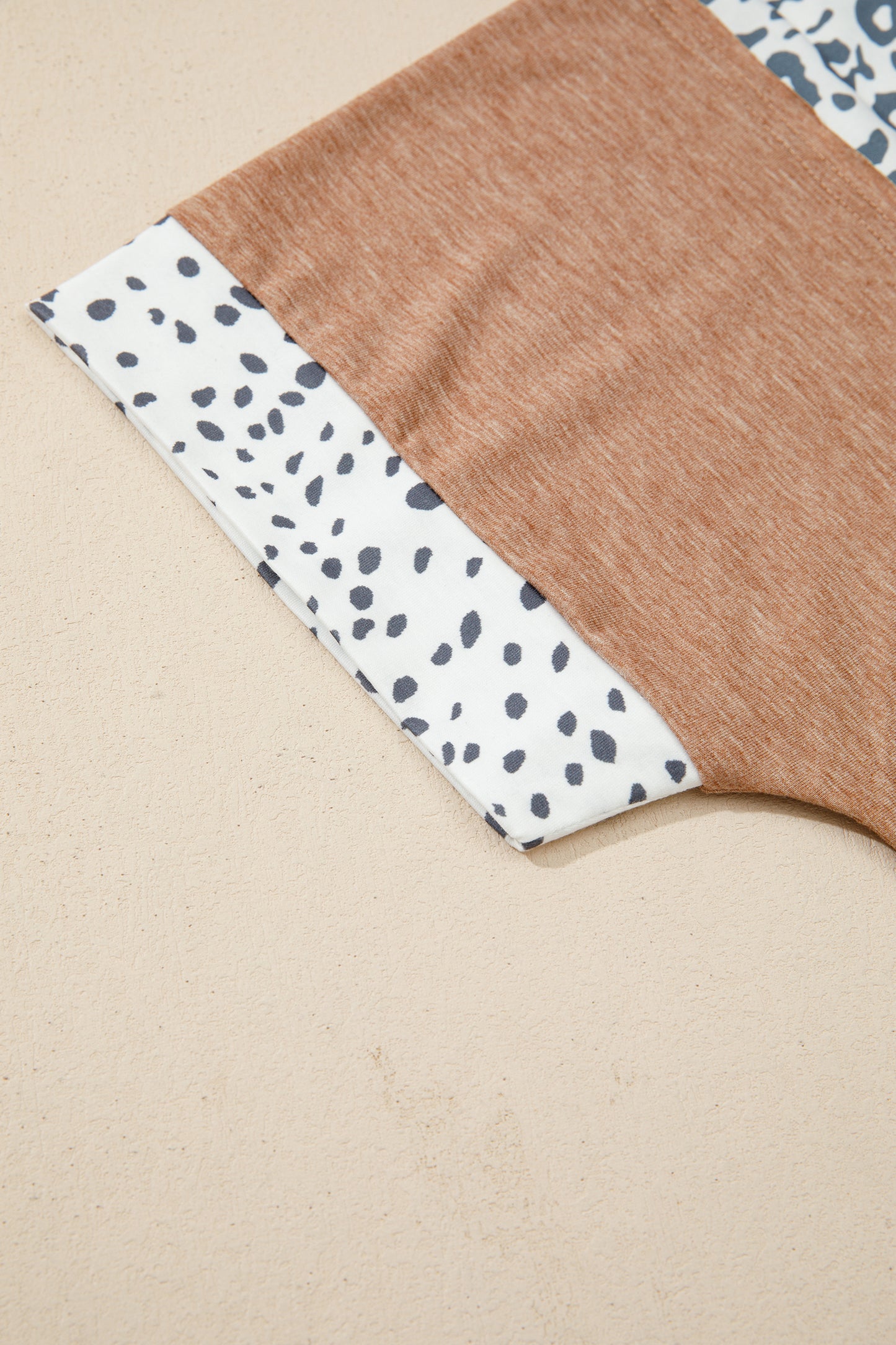 Plus Size Leopard Colorblock Patchwork Tee