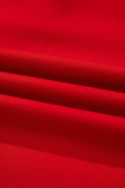 Stripe Contrast Collar Puff Sleeve Ruffle Mini Dress