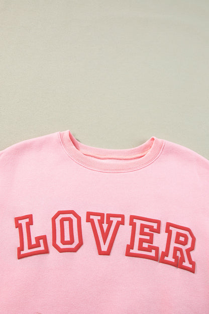 Valentine LOVER Drop Shoulder Pullover Sweatshirt