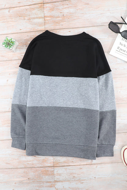 Colorblock Drop Shoulder Sweatshirt