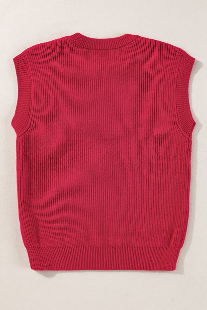 Game Day Sleeveless Sweater Top