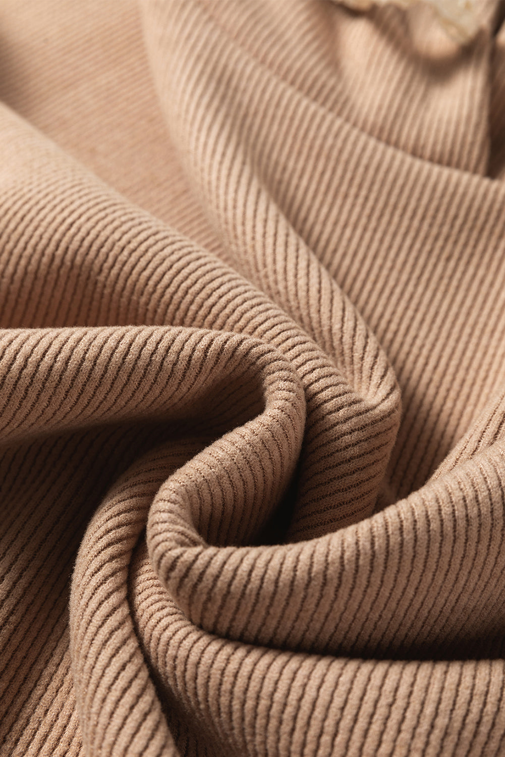 Solid Corduroy Lace Hoodie and Pants Set