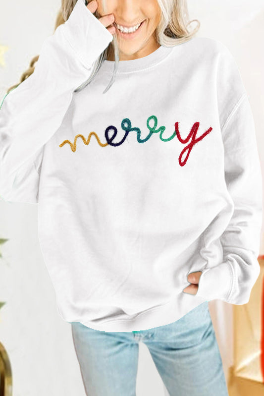 MERRY Crewneck Pullover Sweatshirt