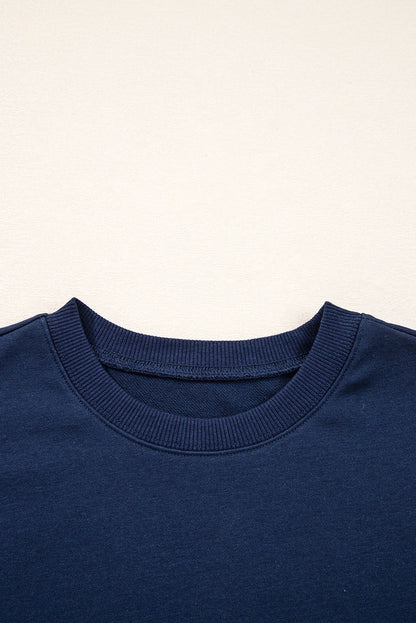 Varsity Stripe Detail Drop Shoulder Oversized Sweatshirt