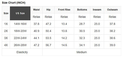 Plus Size Floral Ankle Length Loose Jeans
